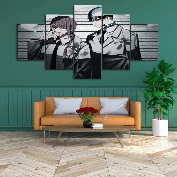 Wall Art Chainsaw Man Home Decor Japan Anime Hd Print Modular Picture Posters Modern Canvas Painting 3 - Chainsaw Man Shop